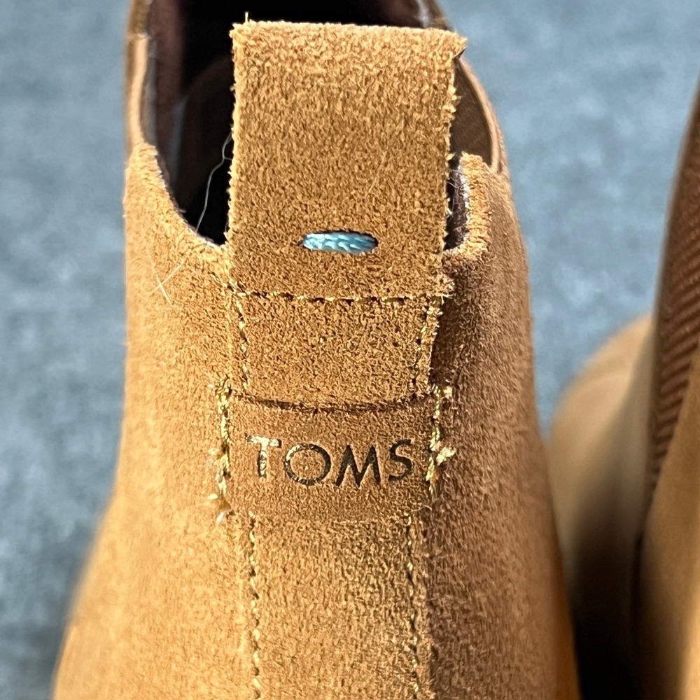 TOMS Kelsey Pull-On Wedge Womens 10 Bootie Tan Leather Suede Ankle Boot 10016858 - Picture 7 of 9